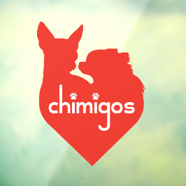 Vinilos Para Cristales Chihuahua Mom Love Heart Chimigos Logo Car