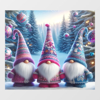 Vinilos Para Cristales Christmas Gnomes Window Cling