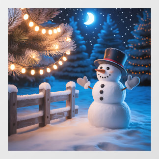 Vinilos Para Cristales Christmas Snowman Window Cling
