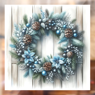 Vinilos Para Cristales Christmas Wreath Window Cling