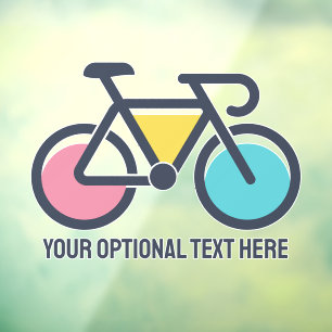 Vinilos Para Cristales Ciclismo de texto personalizado