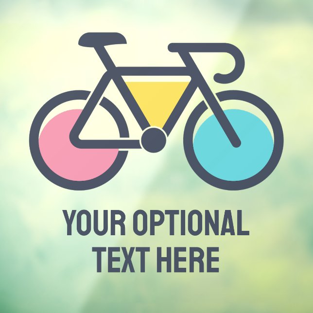 Vinilos Para Cristales Ciclismo de texto personalizado (Hoja 3)