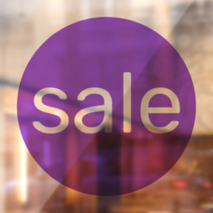 Vinilos Para Cristales Cierre transparente de ventanas violeta con signo