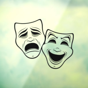 Vinilos Para Cristales Cine De Comedia Y Tragedia Enmascara La Línea Neg