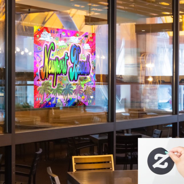 Vinilos Para Cristales Cine de ventana de Newport Beach Vista Express (ventana del restaurante)