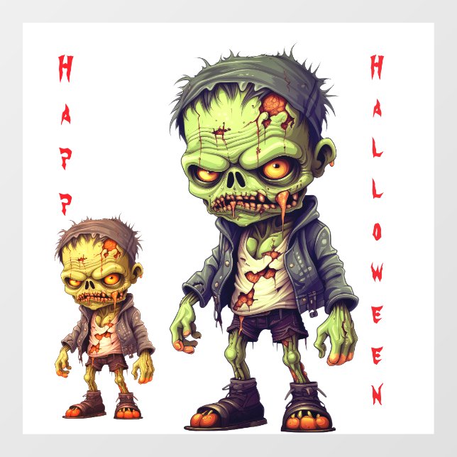 Vinilos Para Cristales Cine de ventana feliz de Halloween (Hoja)