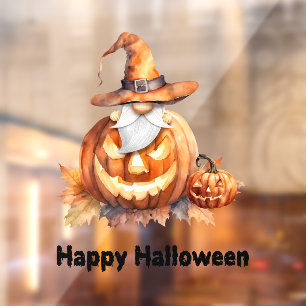 Vinilos Para Cristales Cine de ventana feliz de Halloween Gnome
