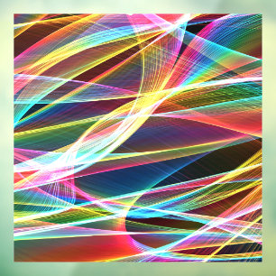 Vinilos Para Cristales cintas de luz abstractas Ventana Cling