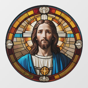 Vinilos Para Cristales Circular de Jesucristo Faux Círculo de Vidrio Manc