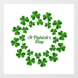 Vinilos Para Cristales Círculo De La Ventana De Shamrock