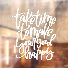 Vinilos Para Cristales Cita de bienestar Ventana Decal