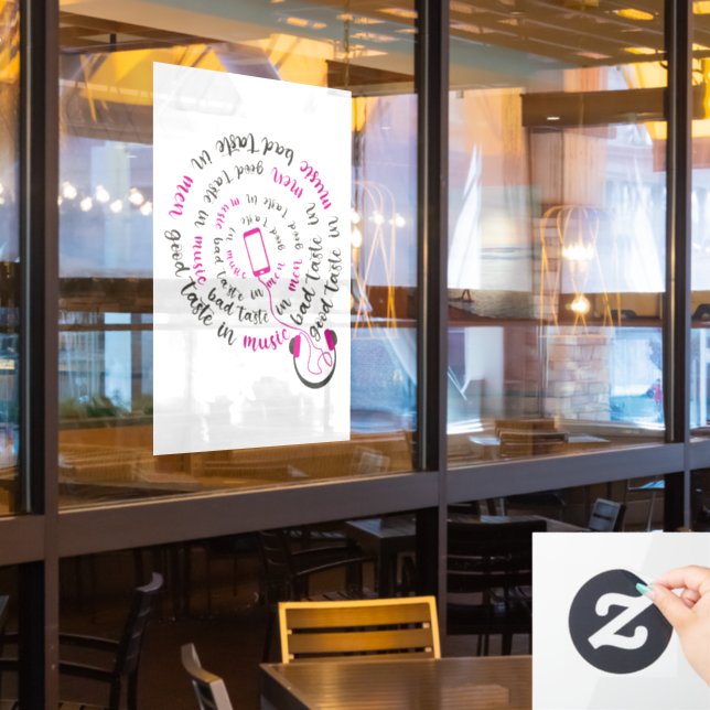 Vinilos Para Cristales Cita de Girona Buen gusto en la música mal gusto e (ventana del restaurante)