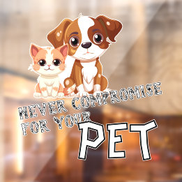Vinilos Para Cristales Cita promocional de negocios de mascotas
