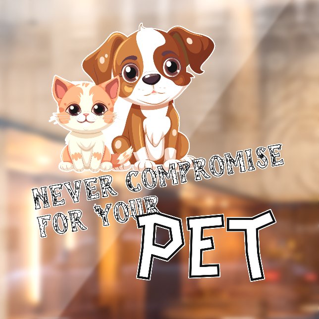 Vinilos Para Cristales Cita promocional de negocios de mascotas (Hoja 2)