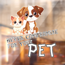 Vinilos Para Cristales Cita promocional para negocios de mascotas