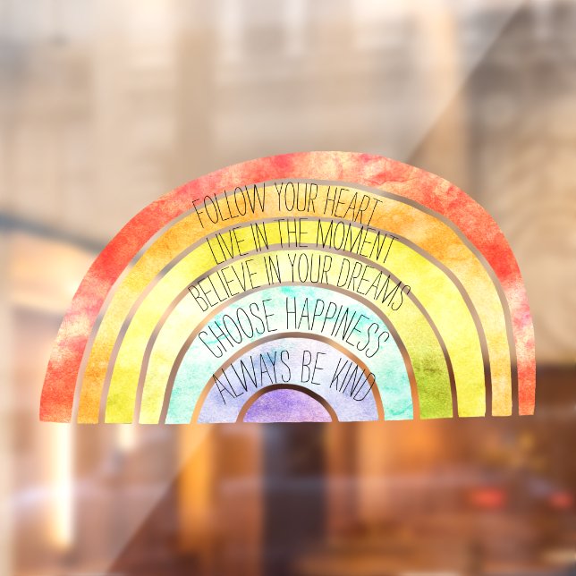 Vinilos Para Cristales Citas inspiradoras del arcoiris  (Hoja 2)