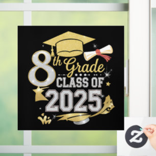 Vinilos Para Cristales Clase de 8vo Grado Graduada 2025 Graduación