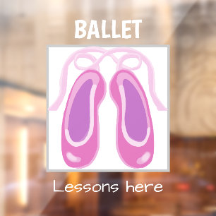 Vinilos Para Cristales Clases de ballet aquí