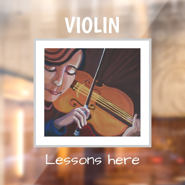 Vinilos Para Cristales Clases de violín aquí (Hoja 2)