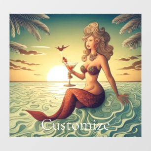 Vinilos Para Cristales Clásica Martini Mermaid Thunder_Cove