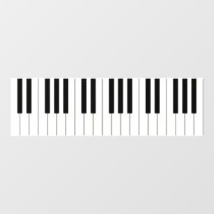 Vinilos Para Cristales Clásico de Piano Claves Musicales Sin Marea