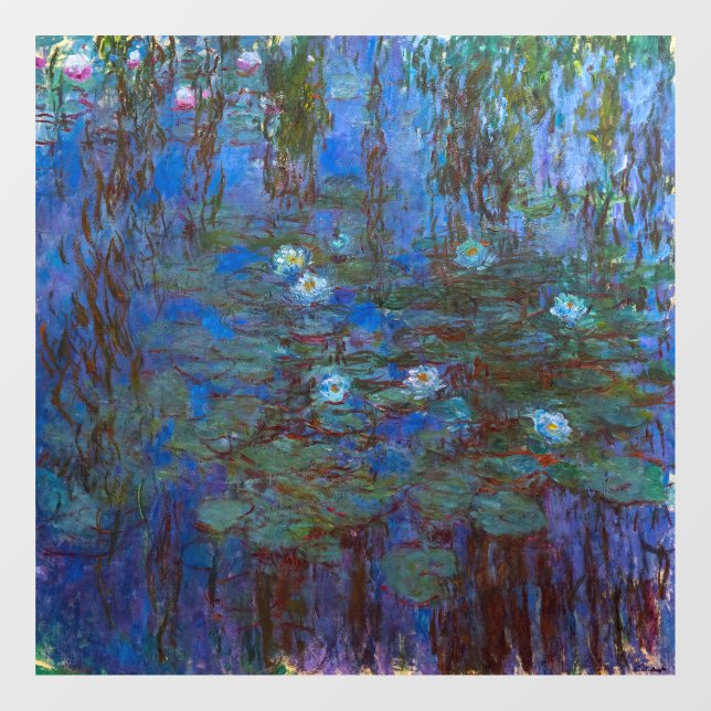 Vinilos Para Cristales Claude Monet - Blue Water Lilies (Hoja)