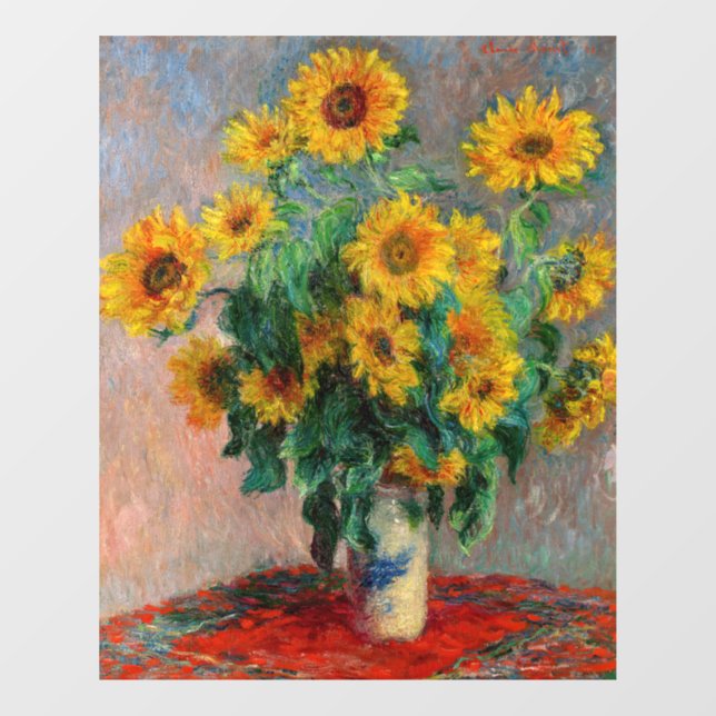 Vinilos Para Cristales Claude Monet - Bouquet de girasoles (Hoja)