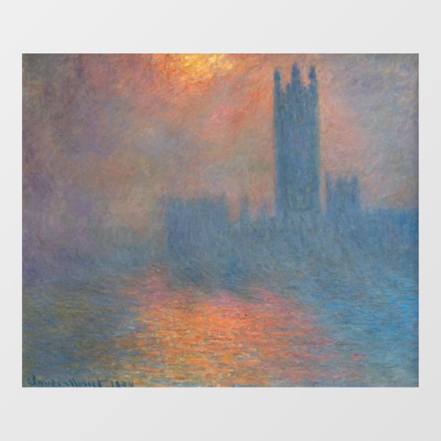 Vinilos Para Cristales Claude Monet - Cámaras del Parlamento Londres (Hoja)