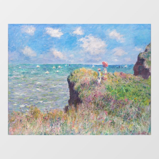 Vinilos Para Cristales Claude Monet - Camino acantilado en Pourville (Hoja)
