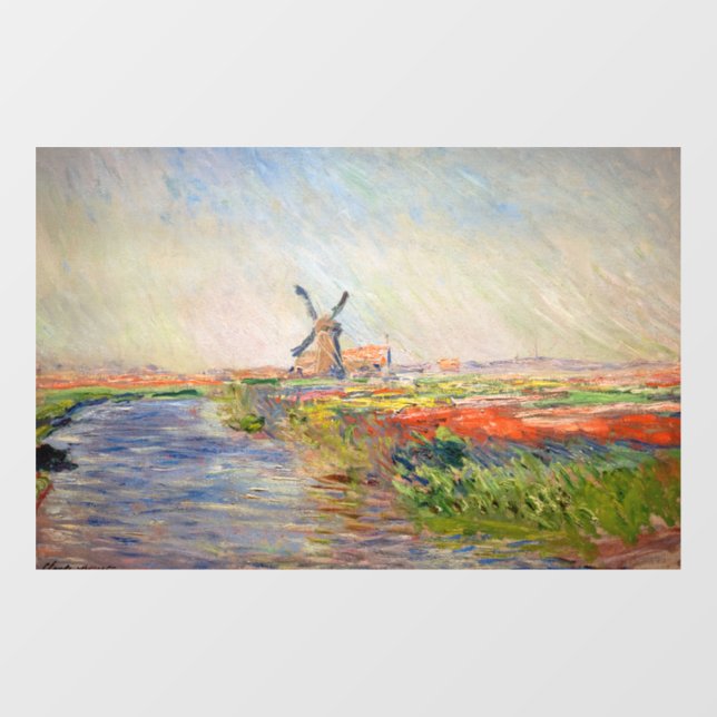 Vinilos Para Cristales Claude Monet - Campo de tulipanes en Holanda (Hoja)