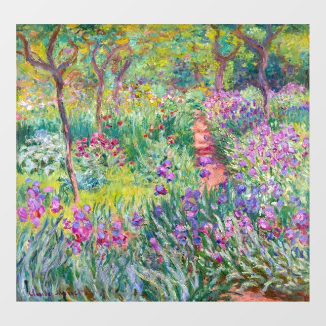 Vinilos Para Cristales Claude Monet - El jardín del Iris en Giverny (Hoja)