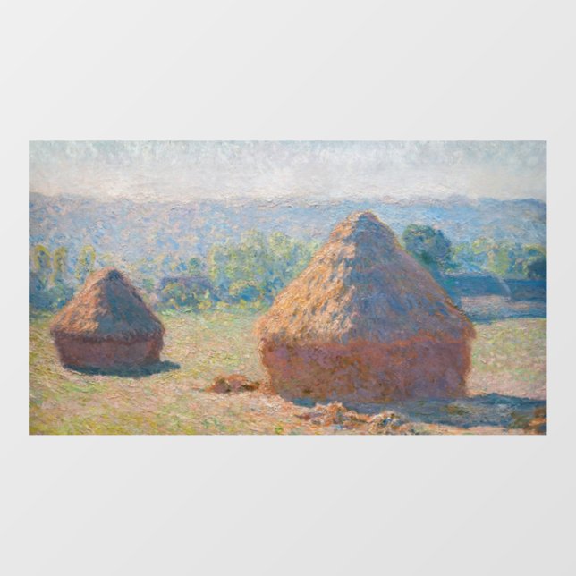 Vinilos Para Cristales Claude Monet - Haystacks, fin de verano (Hoja)