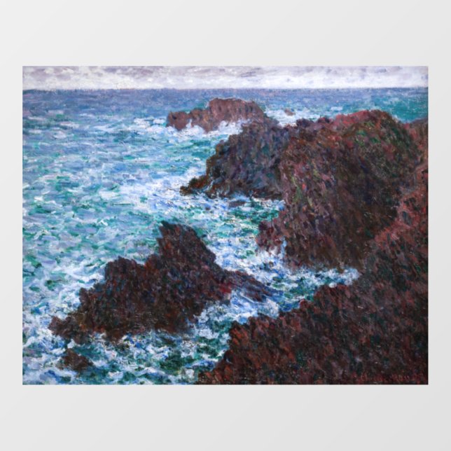Vinilos Para Cristales Claude Monet - Las rocas en Belle-Ile, Costa Salva (Hoja)