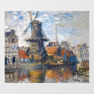 Vinilos Para Cristales Claude Monet - Molino de viento, Amsterdam