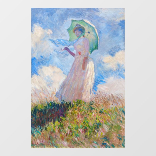Vinilos Para Cristales Claude Monet - Mujer con Parasol a la izquierda (Hoja)