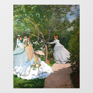 Vinilos Para Cristales Claude Monet - Mujeres en el jardín