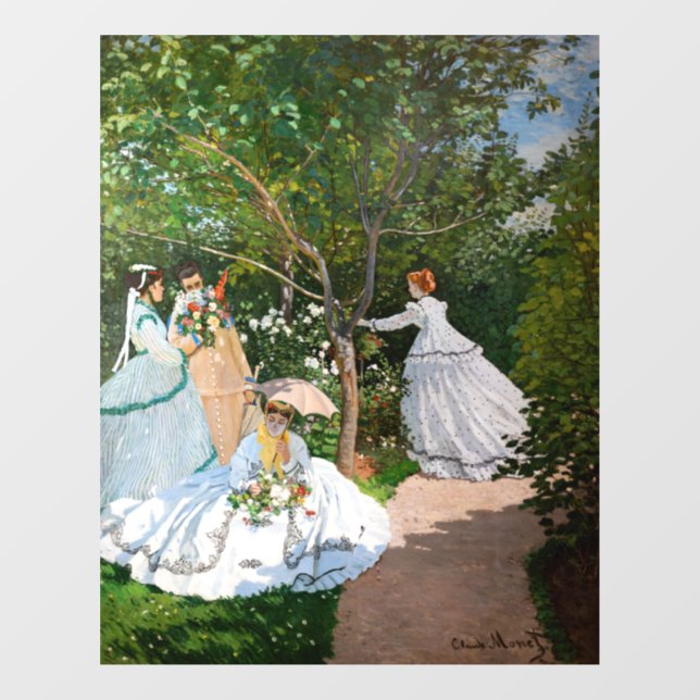 Vinilos Para Cristales Claude Monet - Mujeres en el jardín (Hoja)