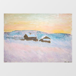 Vinilos Para Cristales Claude Monet - Paisaje noruego, casas azules
