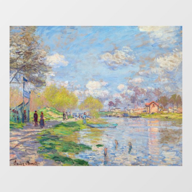 Vinilos Para Cristales Claude Monet - Primavera por el Sena (Hoja)