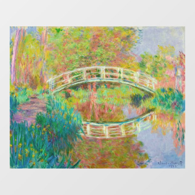 Vinilos Para Cristales Claude Monet - Puente de futbol japonés, Giverny (Hoja)