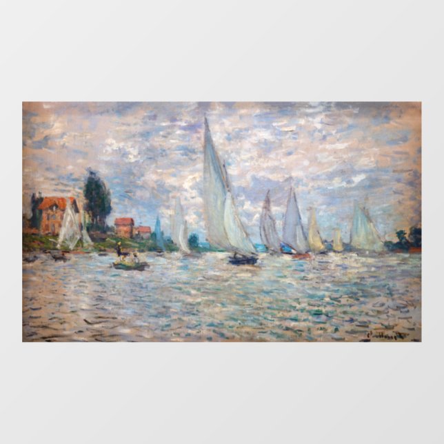 Vinilos Para Cristales Claude Monet - Regata de barcos en Argenteuil (Hoja)