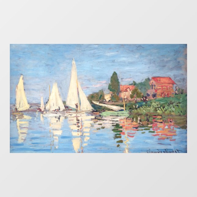 Vinilos Para Cristales Claude Monet - Regattas en Argenteuil (Hoja)