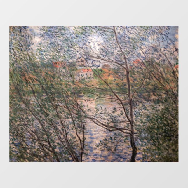 Vinilos Para Cristales Claude Monet - Tiempo de primavera a través de las (Hoja)