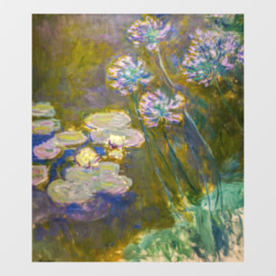 Vinilos Para Cristales Claude Monet - Waterlilies y Agapanthus