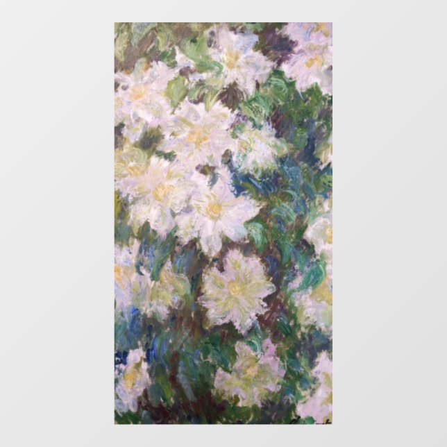 Vinilos Para Cristales Claude Monet - White Clematis (Hoja)