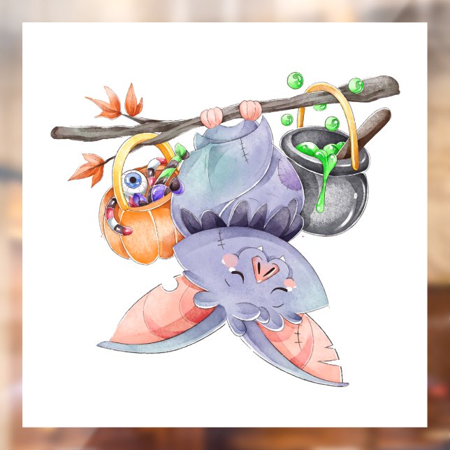 Vinilos Para Cristales Cling Cute Halloween Bat Window (Hoja 2)