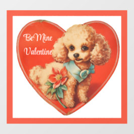 Vinilos Para Cristales Cling Cute Valentine Puppy Window