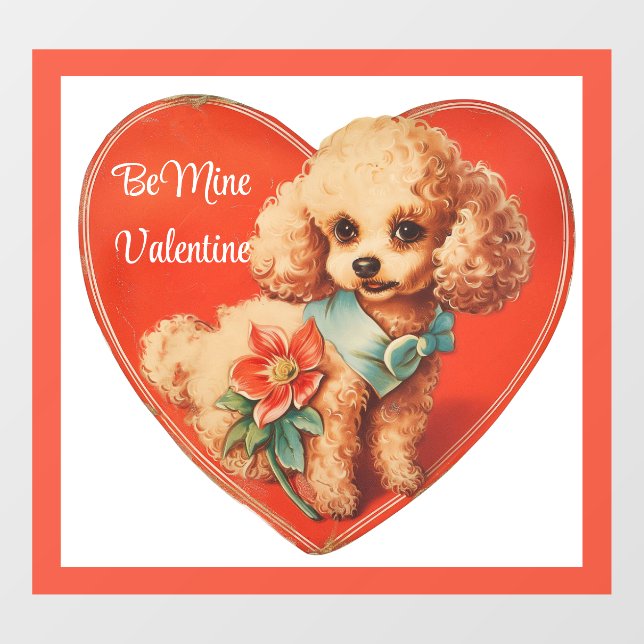 Vinilos Para Cristales Cling Cute Valentine Puppy Window (Hoja)