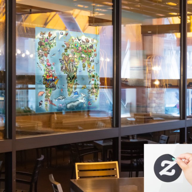 Vinilos Para Cristales Cling de la ventana Animales (ventana del restaurante)