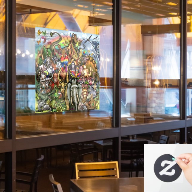 Vinilos Para Cristales Cling de la ventana Animales (ventana del restaurante)